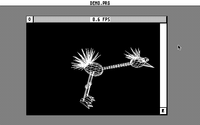 Test Program for C Version of 3D Renderer atari screenshot